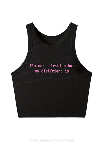 My Girlfriend Is Lesbian Y2K Crop Tank Top Cherrykitten