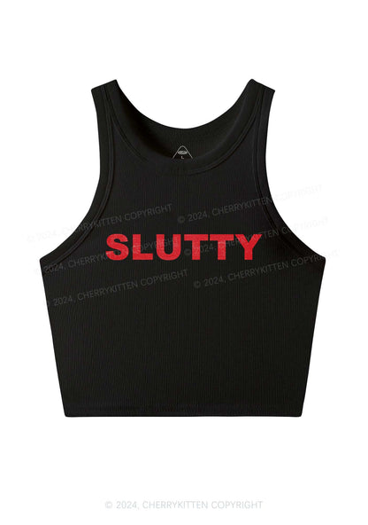 Slxtty Y2K Crop Tank Top Cherrykitten