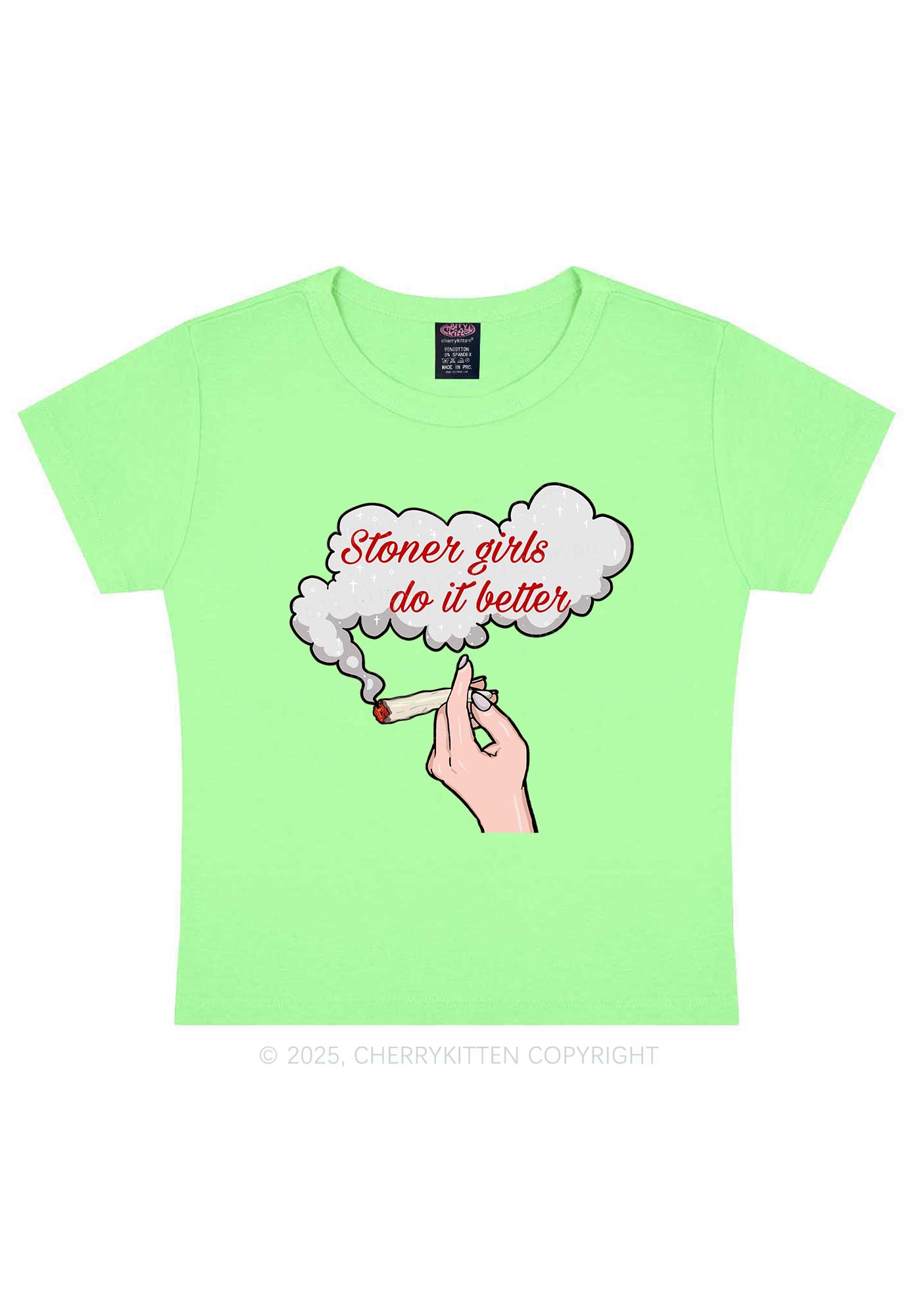 Stoner Girls Do It Better Y2K Baby Tee Cherrykitten