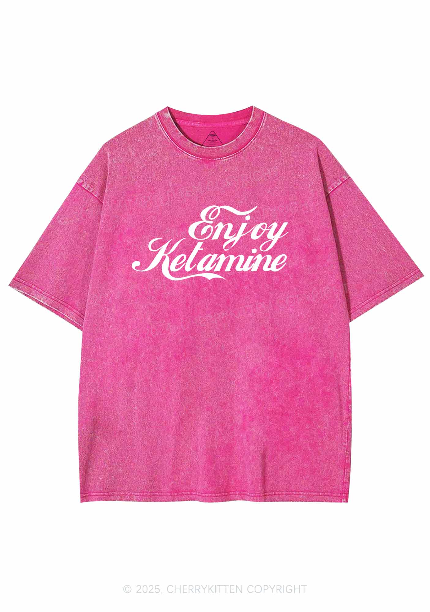 Enjoy Your K Y2K Washed Tee Cherrykitten