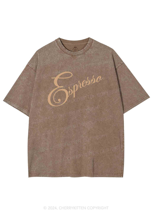 Espresso Y2K Washed Tee Cherrykitten