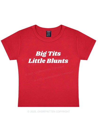 Big Txts Little Blunts Y2K Baby Tee Cherrykitten