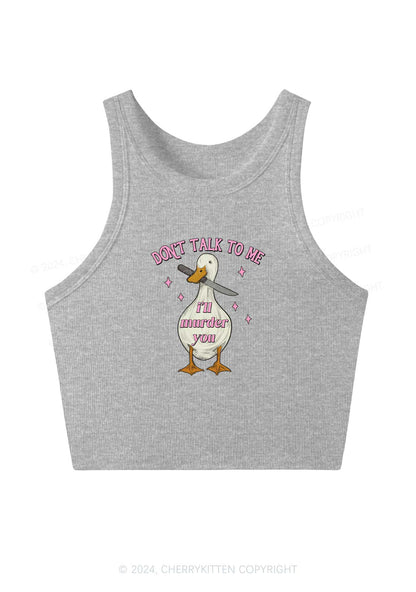 I'll Murder You Y2K Crop Tank Top Cherrykitten