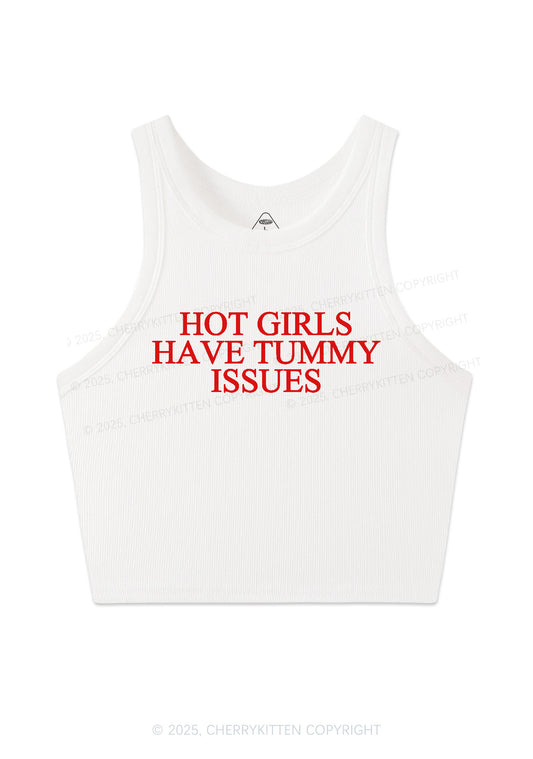 Hot Girls Have Tummy Issues Y2K Crop Tank Top Cherrykitten