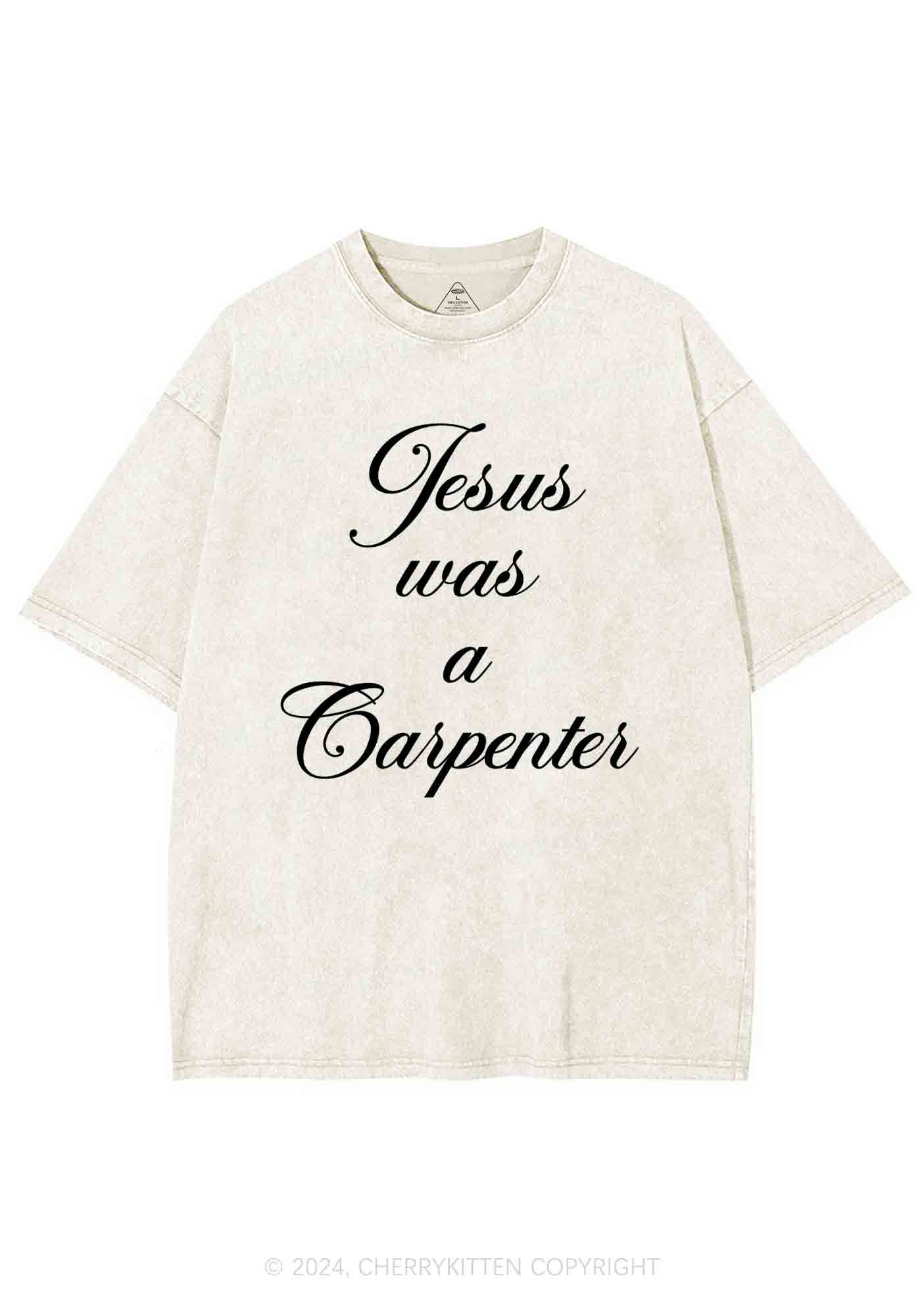 Jesus Was A Carpenter Y2K Washed Tee Cherrykitten