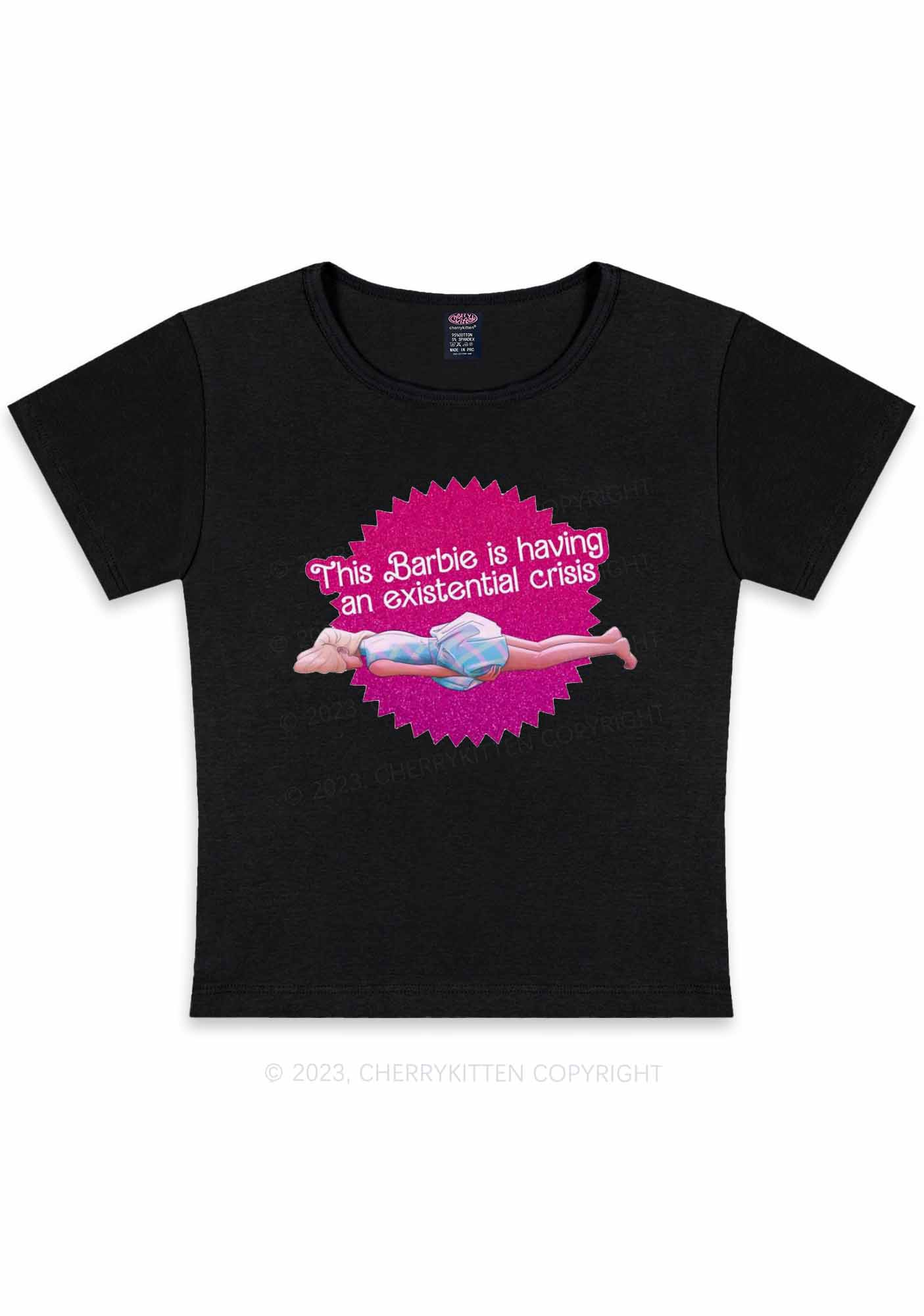 Curvy Existential Crisis Y2K Baby Tee Cherrykitten