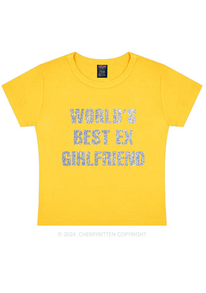 Glitter Best Ex Girlfriend Y2K Baby Tee Cherrykitten