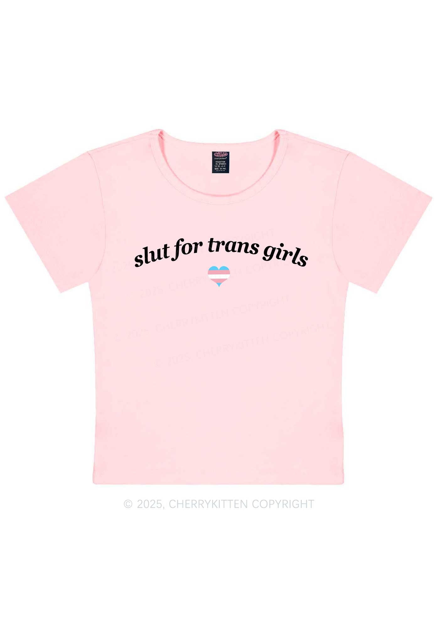 Slxt For Trans Girls Y2K Baby Tee Cherrykitten