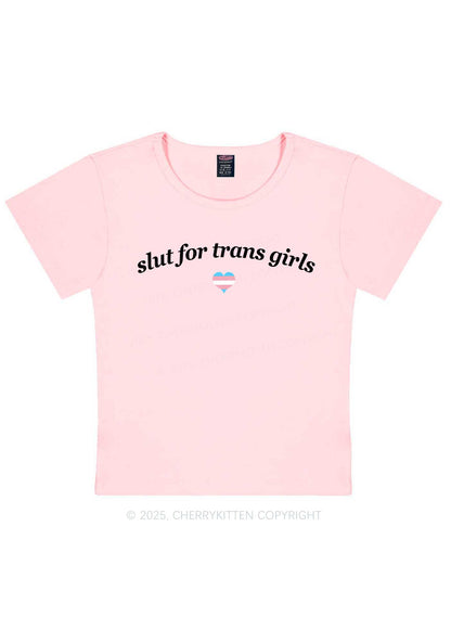 Slxt For Trans Girls Y2K Baby Tee Cherrykitten