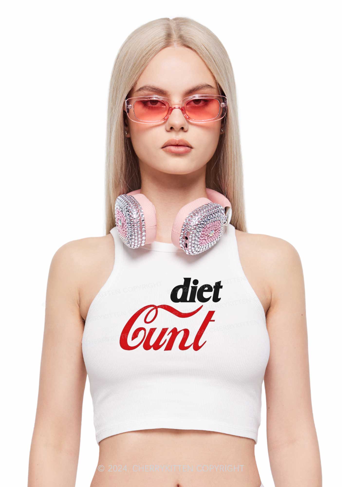 Diet Cxxt Y2K Crop Tank Top Cherrykitten