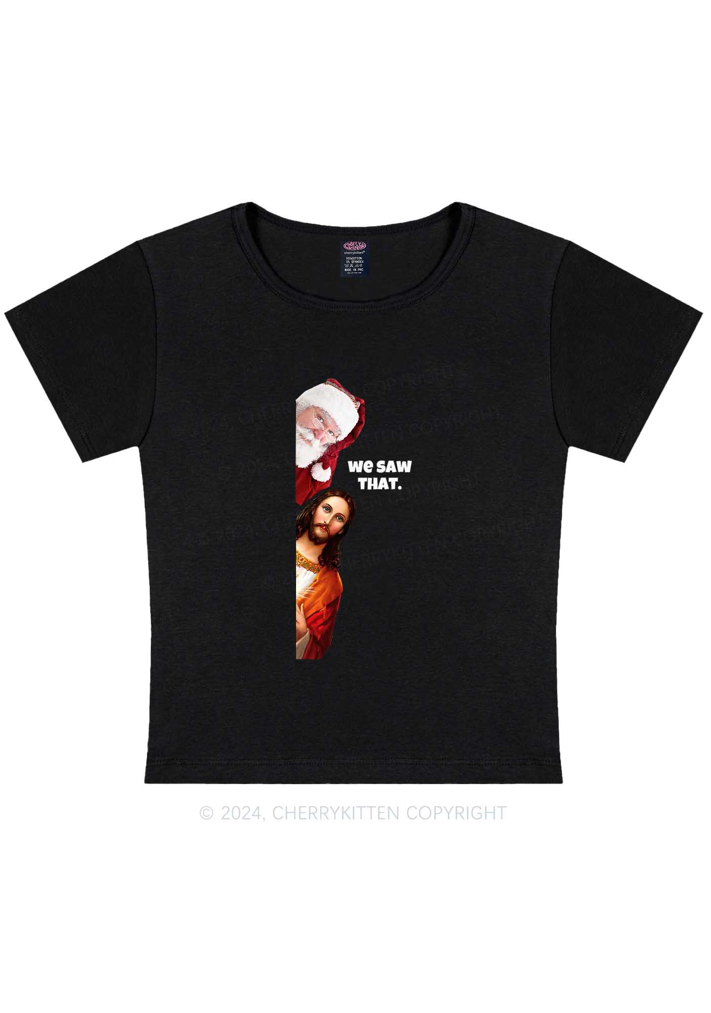 Christmas We Saw That Y2K Baby Tee Cherrykitten