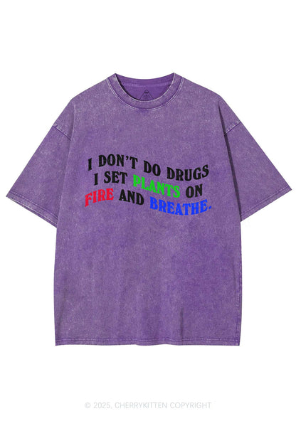 I Dont Do Drxgs Y2K Washed Tee Cherrykitten