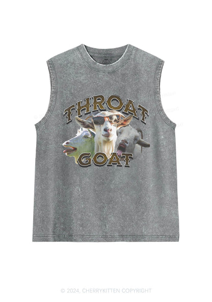 Three Throat Goats Y2K Washed Tank Cherrykitten