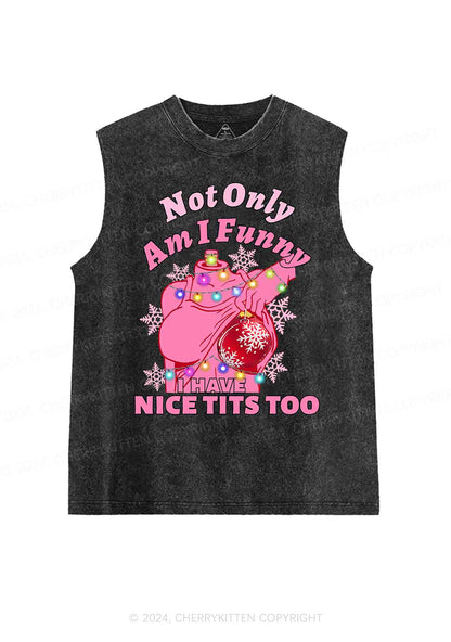 Christmas I Have Nice Dots Too Y2K Washed Tank Cherrykitten