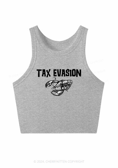 Tax Evasion Lobster Y2K Crop Tank Top Cherrykitten