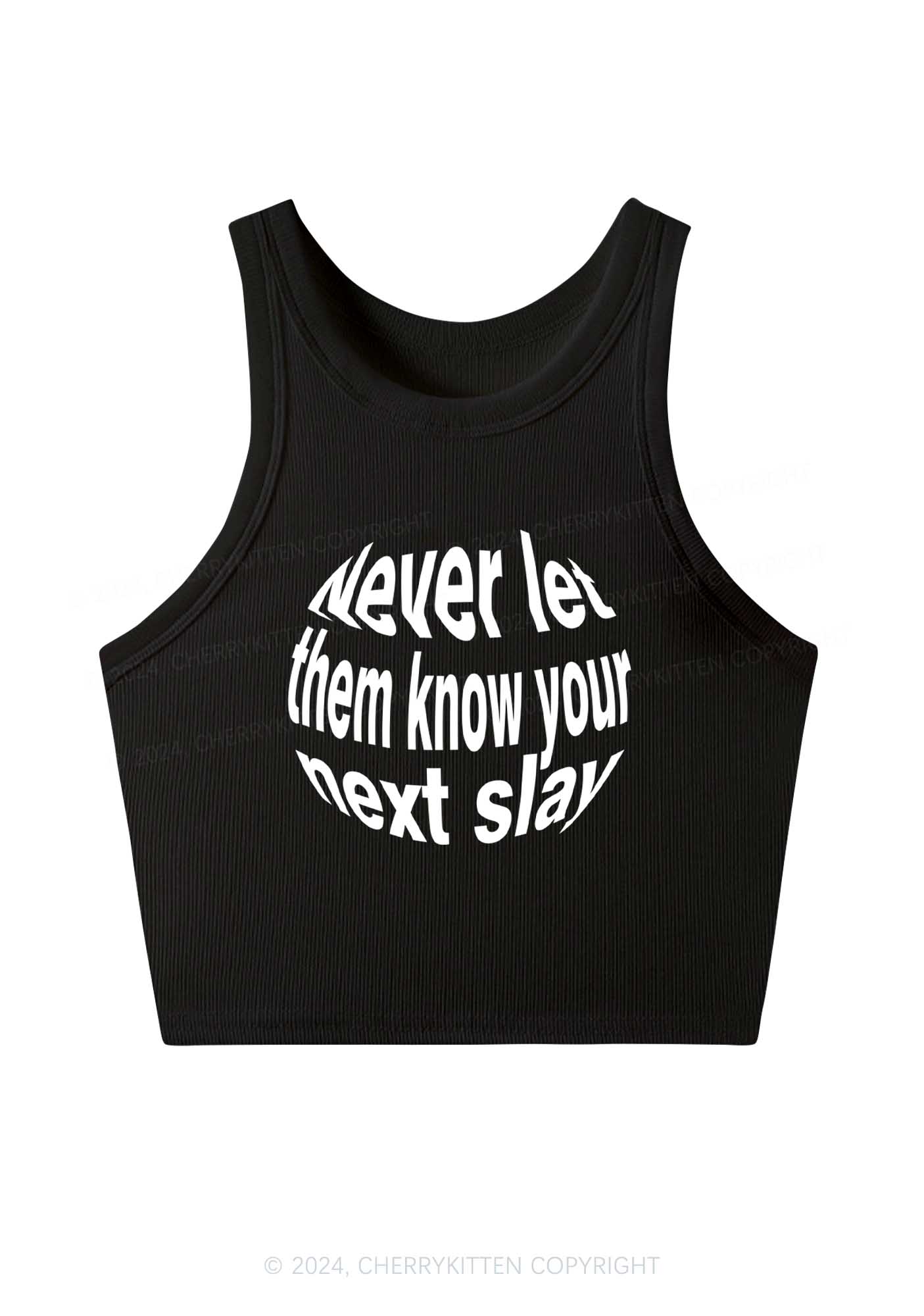 Your Next Slay Y2K Crop Tank Top Cherrykitten