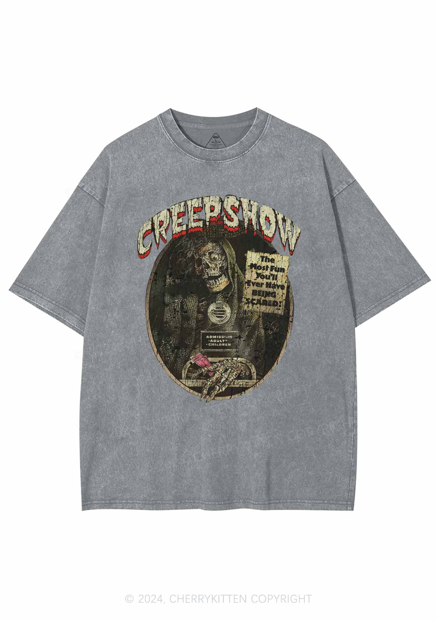 Halloween Creepshow Y2K Washed Tee Cherrykitten