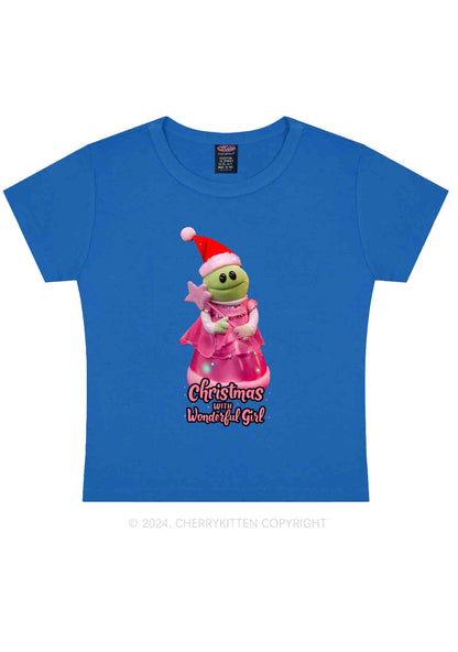 Christmas Wonderful Girl Y2K Baby Tee Cherrykitten