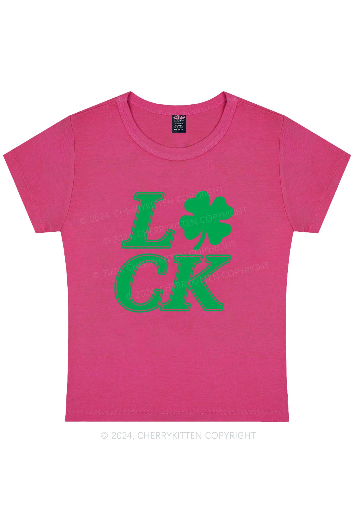 I Love CK St Patricks Y2K Baby Tee Cherrykitten