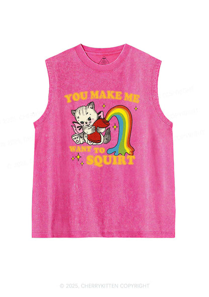 You Make Me Squirt Y2K Washed Tank Cherrykitten