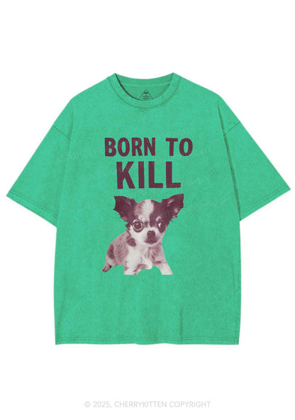 Born To Kill Y2K Washed Tee Cherrykitten