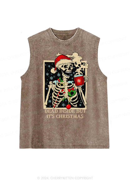 Christmas Dead Inside Y2K Washed Tank Cherrykitten