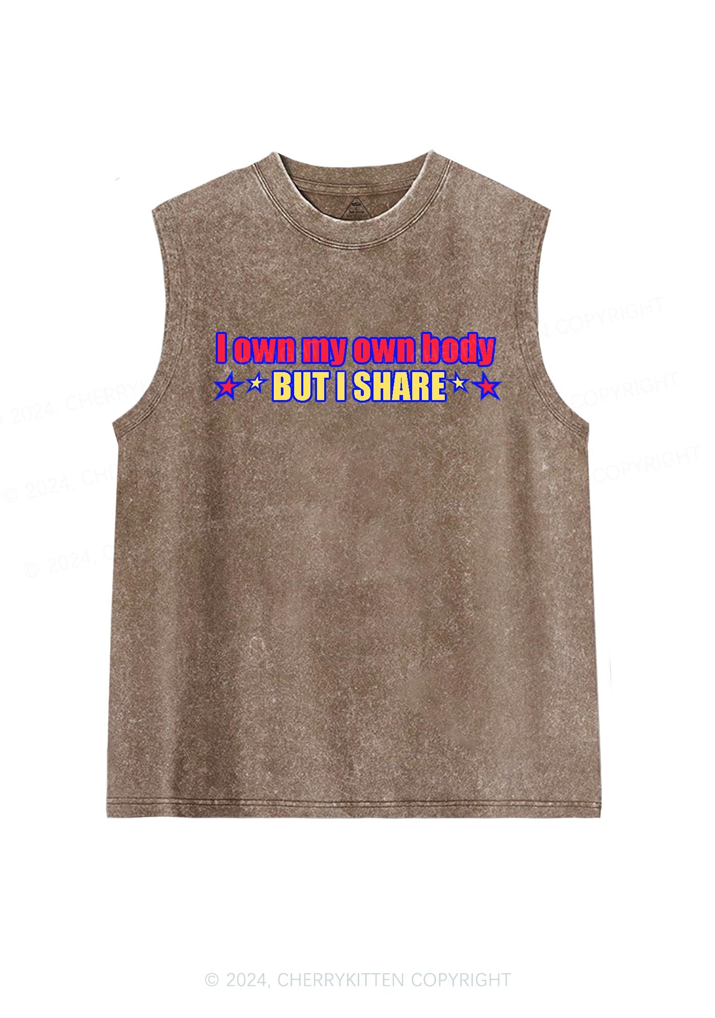 I Own My Own Body Y2K Washed Tank Cherrykitten