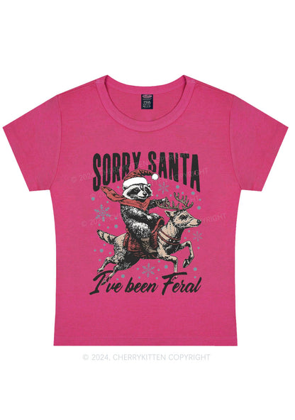 Christmas Sorry Santa Y2K Baby Tee Cherrykitten