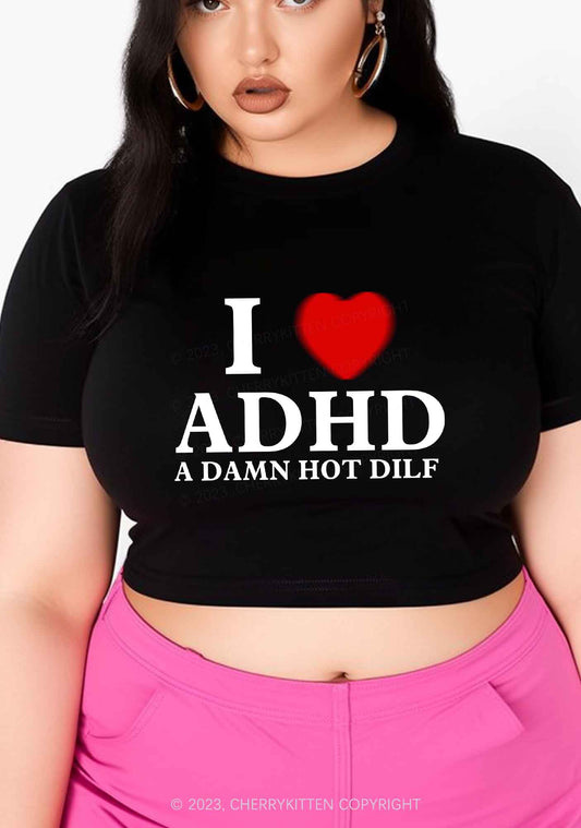 Curvy I Love ADHD Y2K Baby Tee Cherrykitten