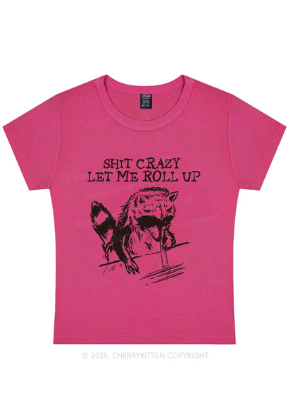 Shxt Crazy Y2K Baby Tee Cherrykitten