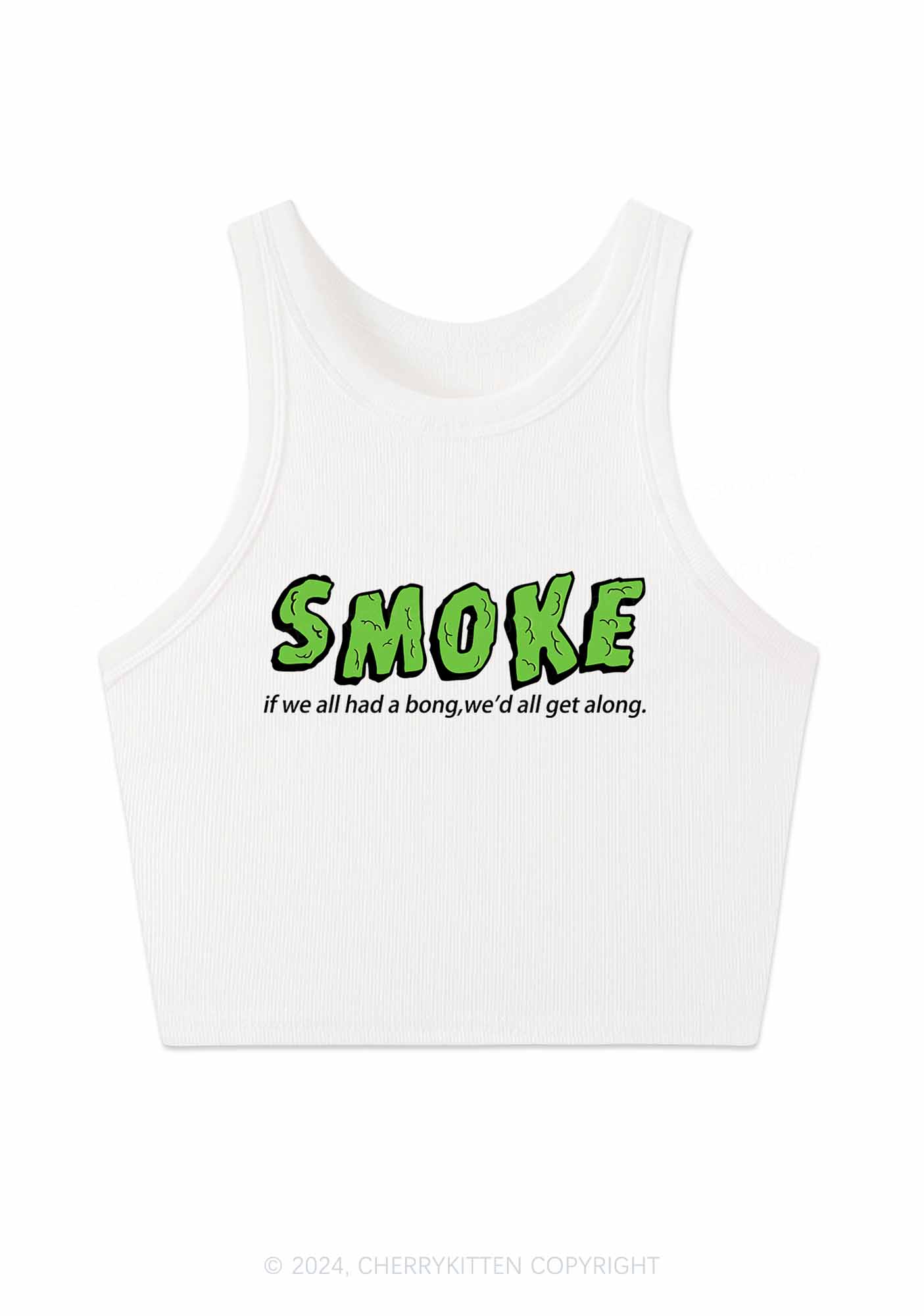 Smoke Get Along Y2K Crop Tank Top Cherrykitten