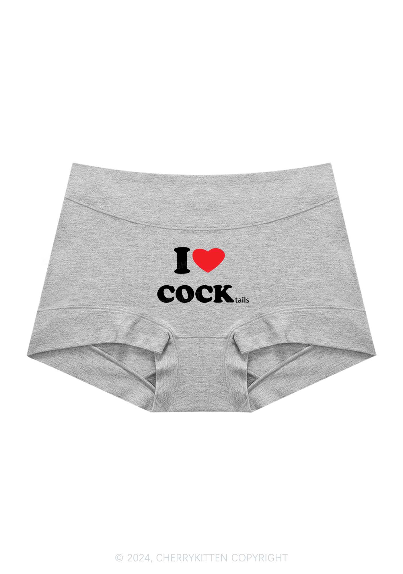 I Love Cocktails Y2K Mid Rise Waist Boyshort Cherrykitten