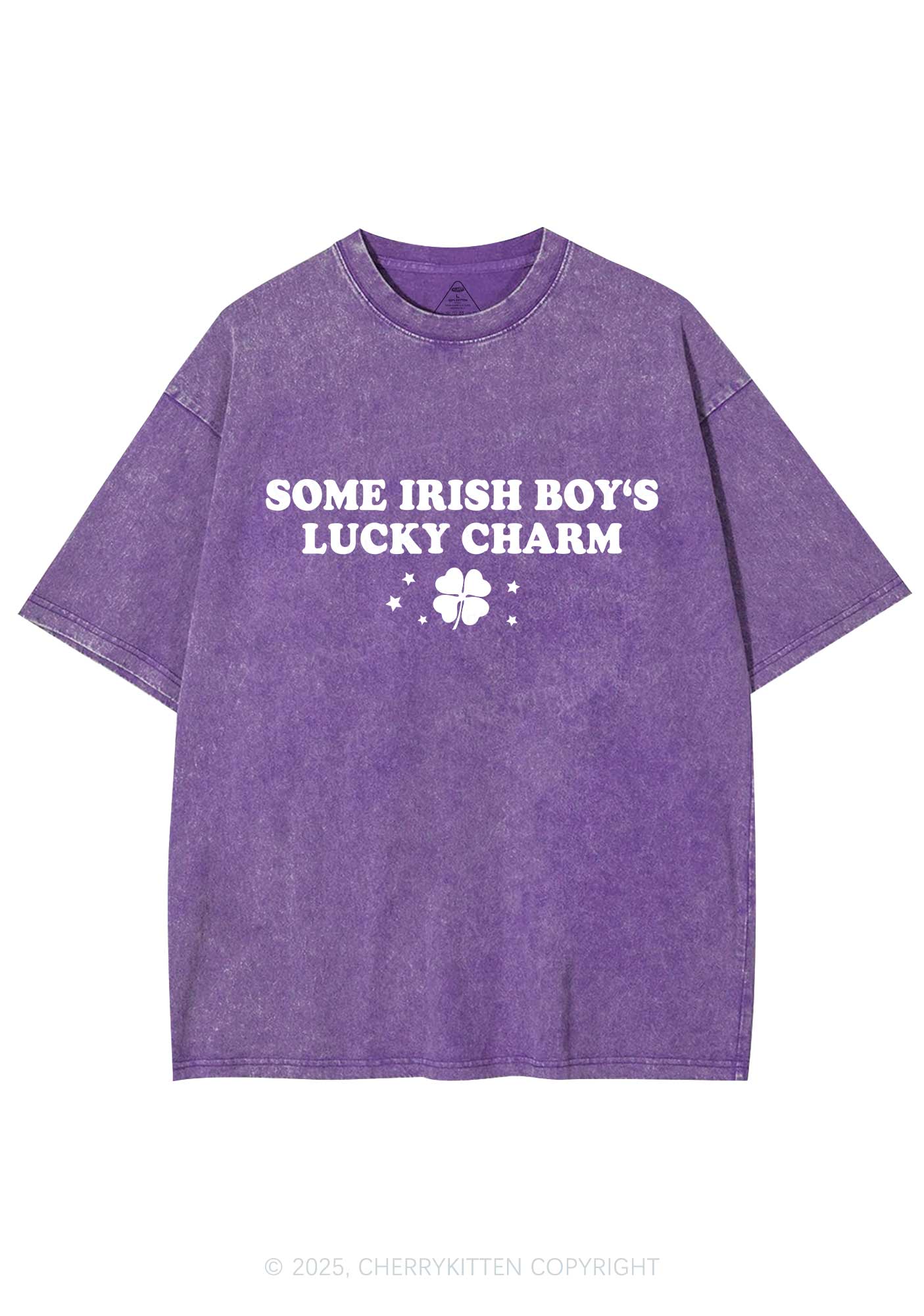 Irish Boys Lucky Charm St Patricks Y2K Washed Tee Cherrykitten