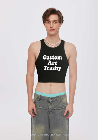 Custom Trashy Y2K Crop Tank Top Cherrykitten