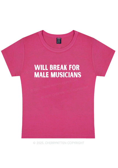 Break For Male Musicians Y2K Baby Tee Cherrykitten