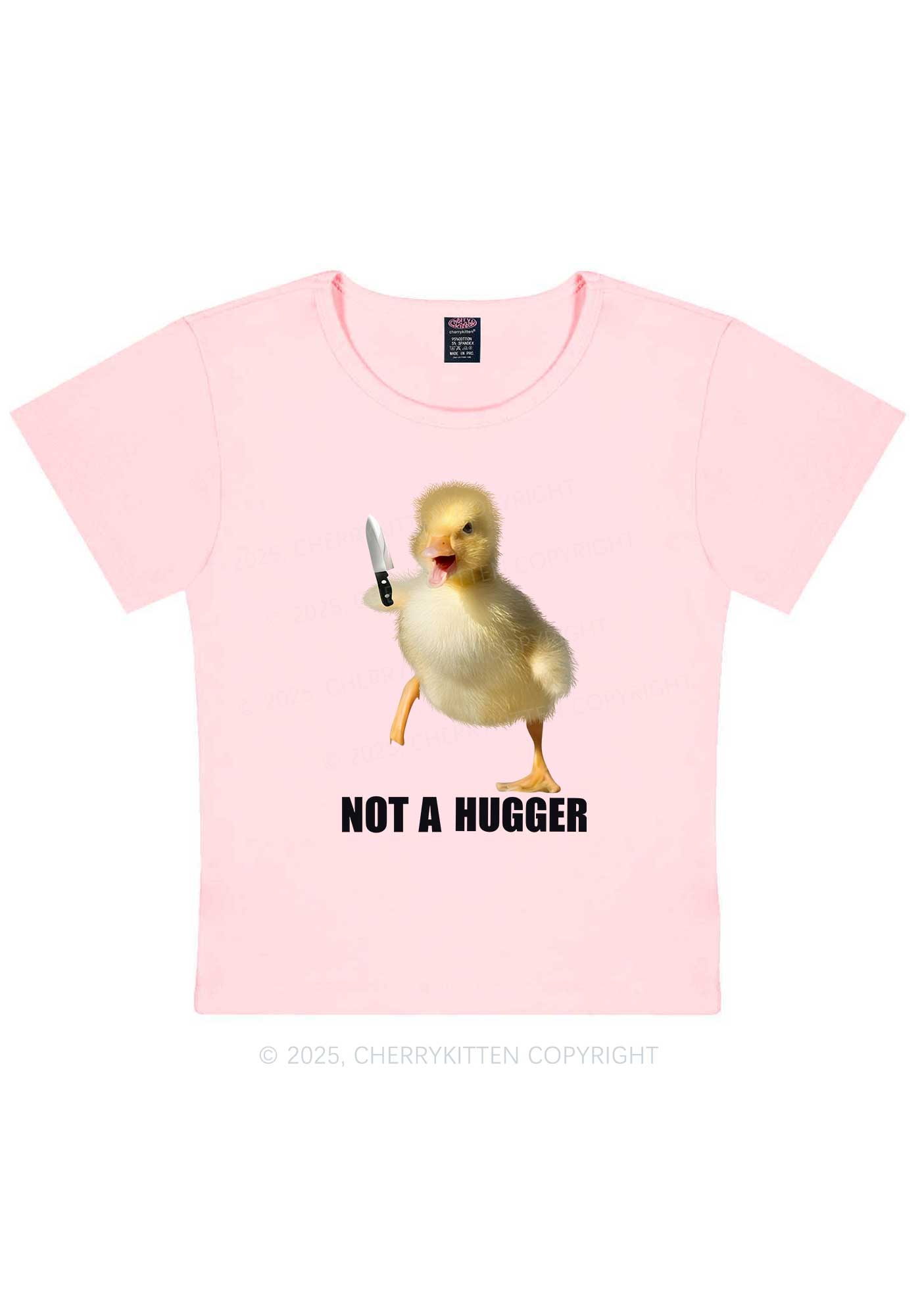 Not A Hugger Y2K Baby Tee Cherrykitten