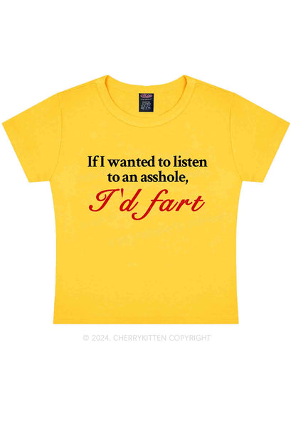 I'd Fart Y2K Baby Tee Cherrykitten