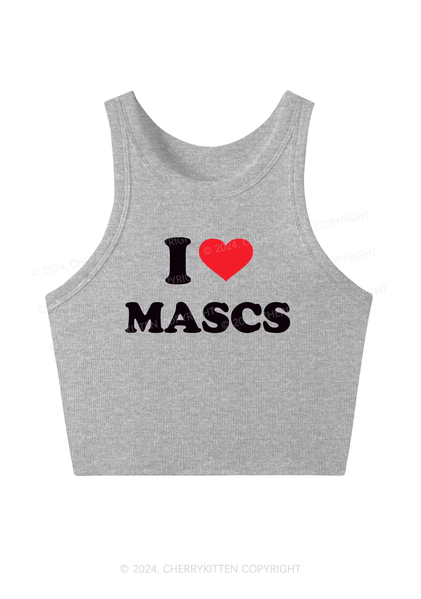 I Love Mascs Y2K Crop Tank Top Cherrykitten