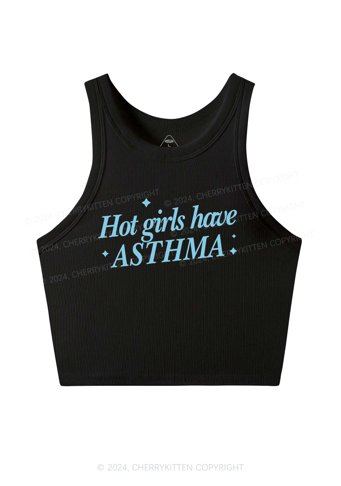 Hot Girls Have Asthma Y2K Crop Tank Top Cherrykitten