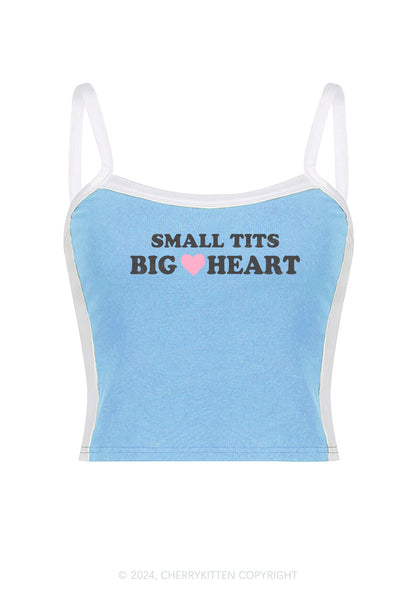 Small But Big Heart Y2K Color Block Crop Cami Top Cherrykitten