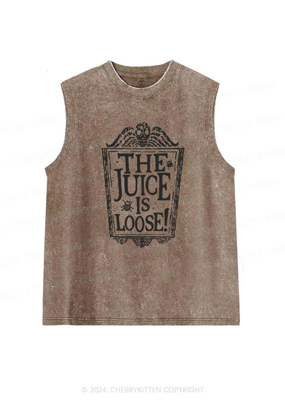 Halloween The Juice Is Loose Y2K Washed Tank Cherrykitten