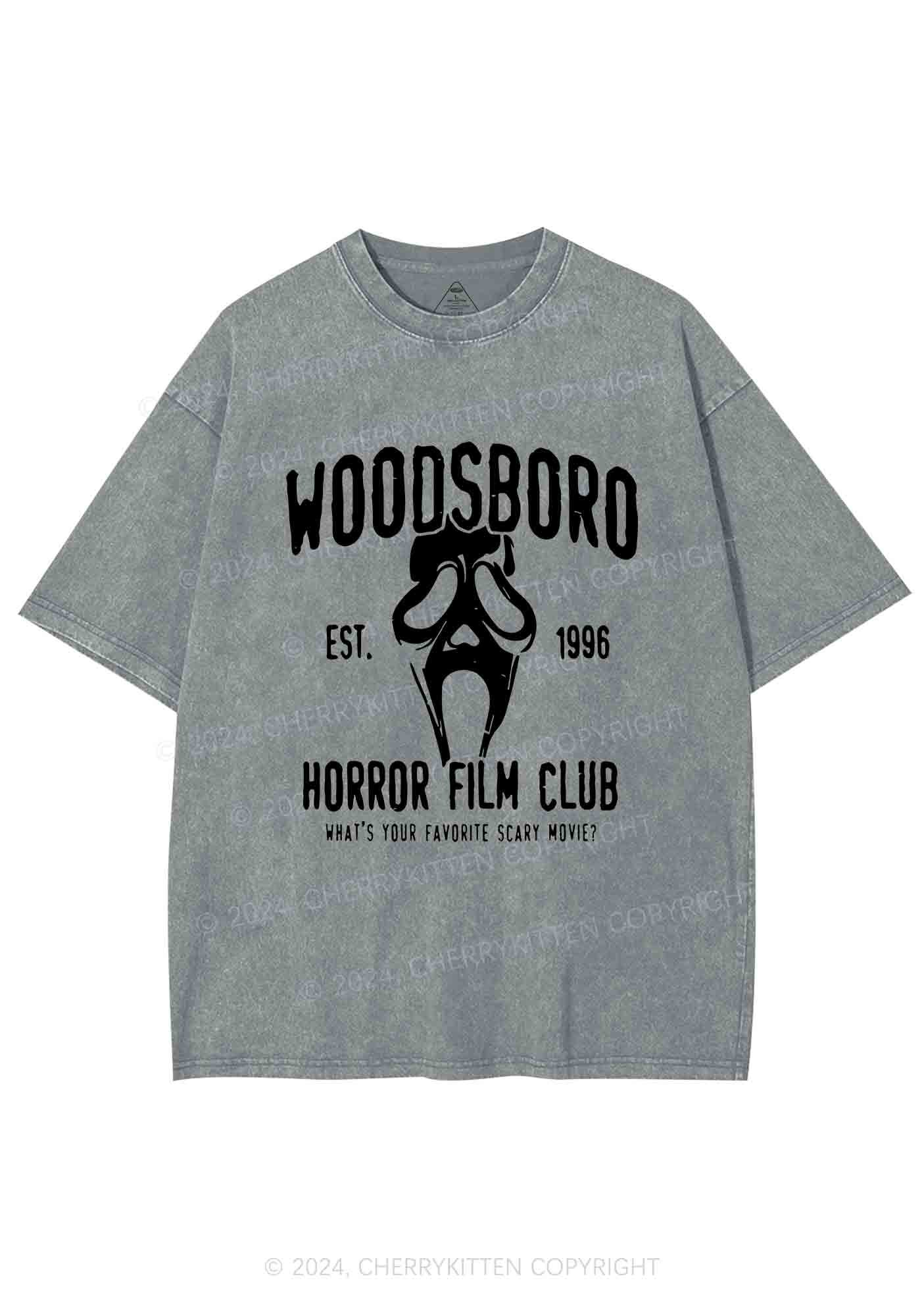 Horror Film Club Halloween Y2K Washed Tee Cherrykitten