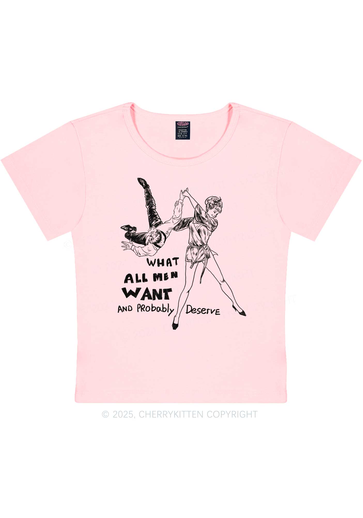 What All Men Want Y2K Baby Tee Cherrykitten