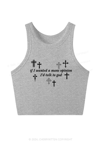 Talk To God Y2K Crop Tank Top Cherrykitten