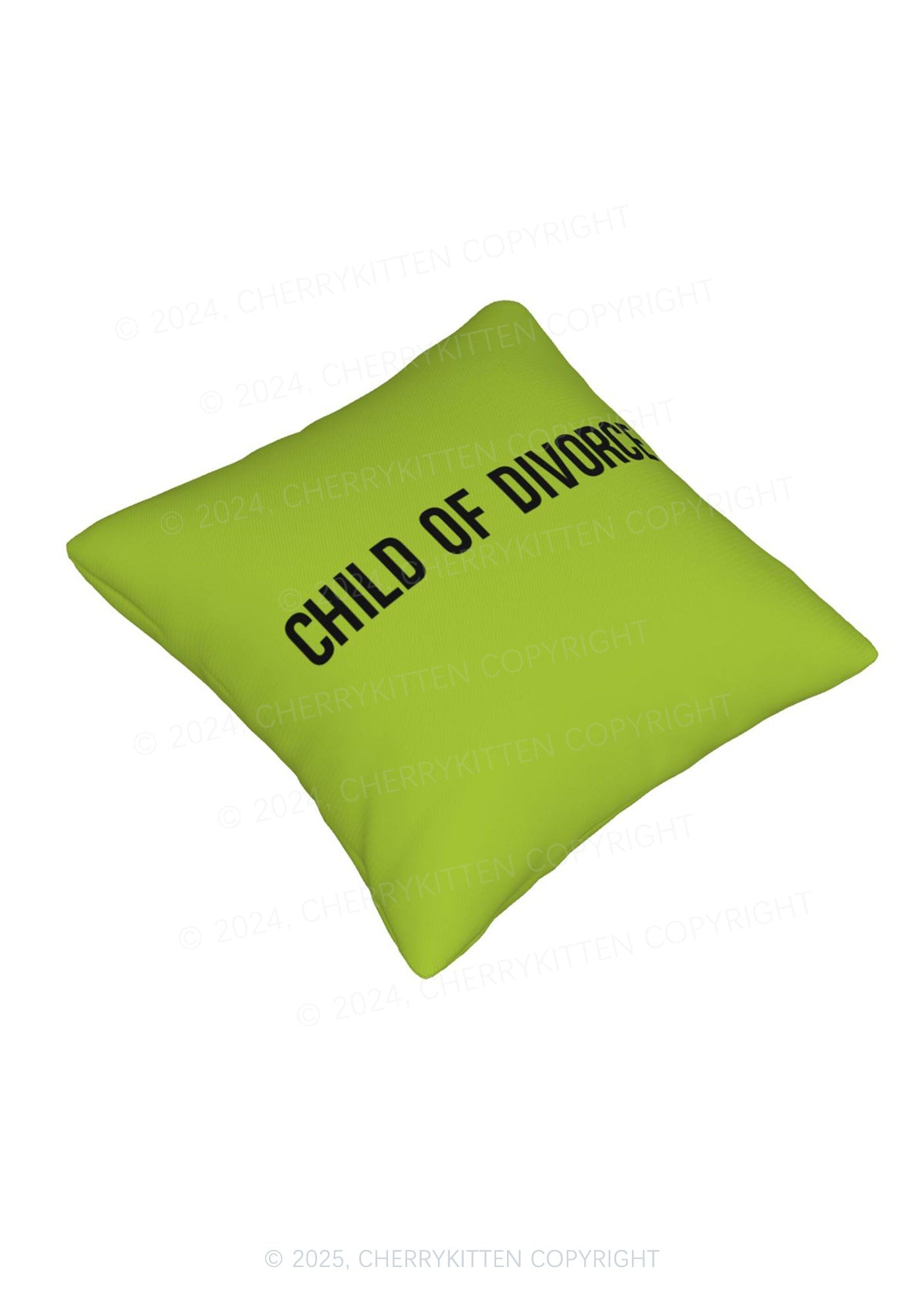 Child Of Divorce Y2K Throw Pillow Cover Cherrykitten