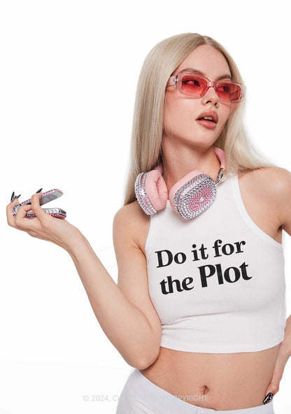 Do It For Plot Y2K Crop Tank Top Cherrykitten