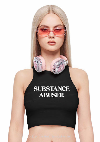 Substance Abuser Y2K Crop Tank Top Cherrykitten