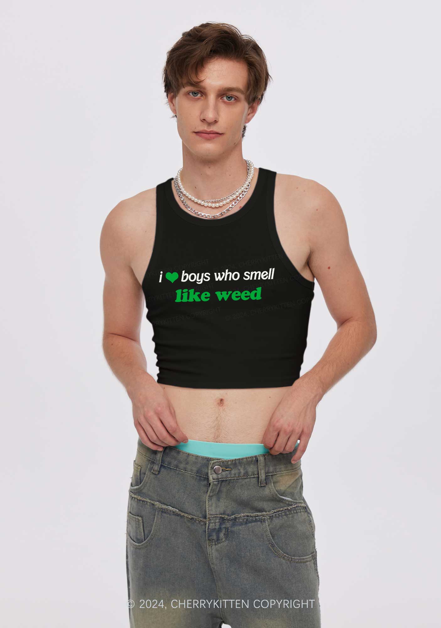 Boys Smell Like Wxxd Y2K Crop Tank Top Cherrykitten