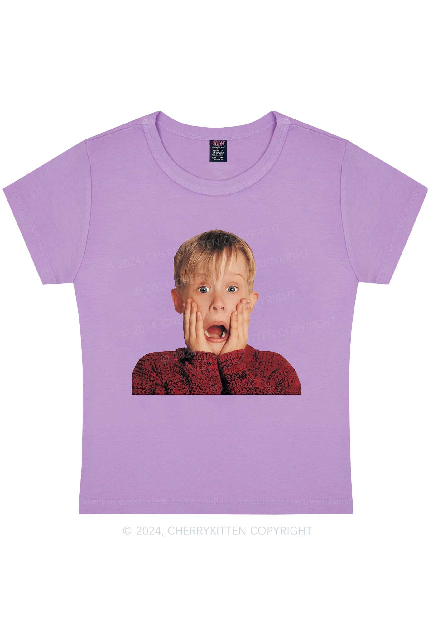 Christmas At Home Alone Y2K Baby Tee Cherrykitten