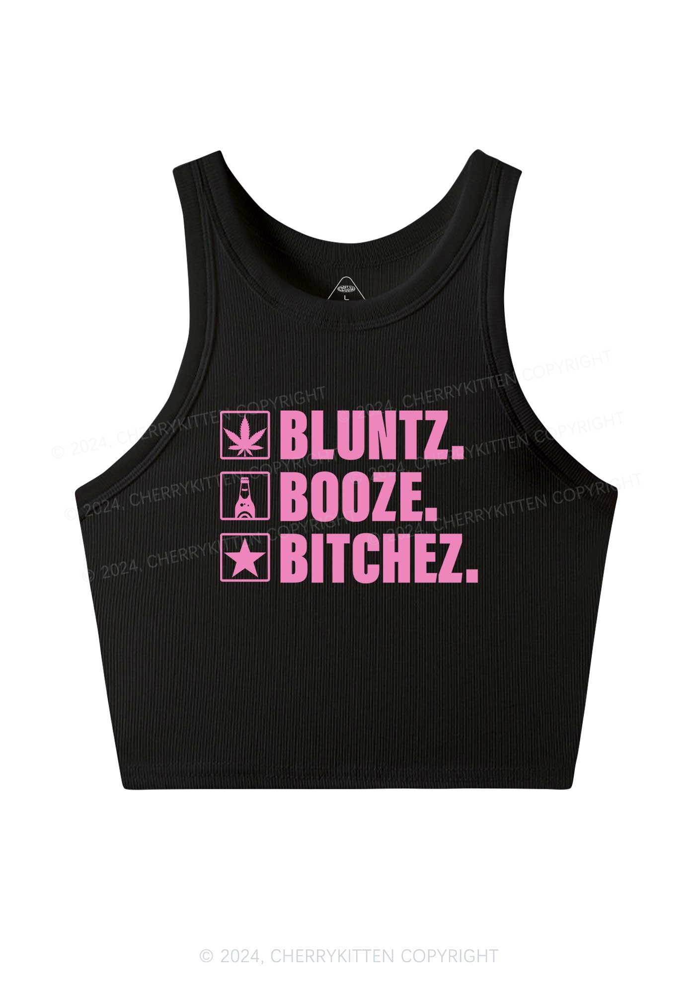 Bluntz Bxxch Y2K Crop Tank Top Cherrykitten